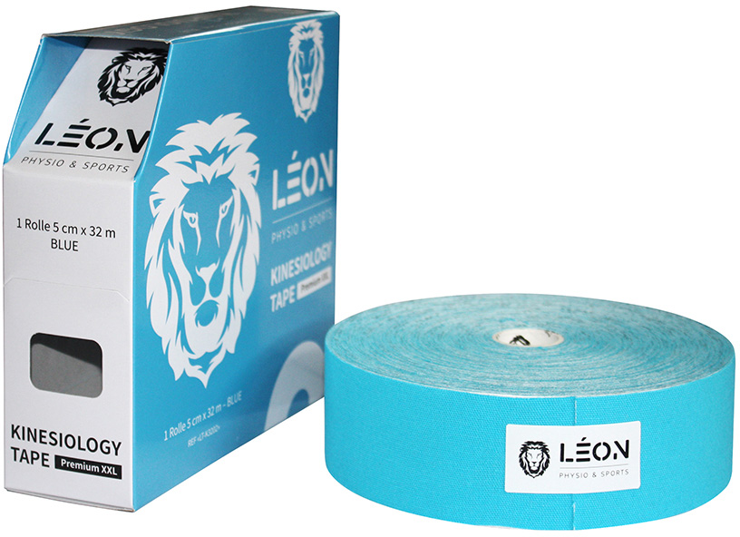 Leon Premium Nastro kinesiologico Tape XXL 5 cm x 32 m blu