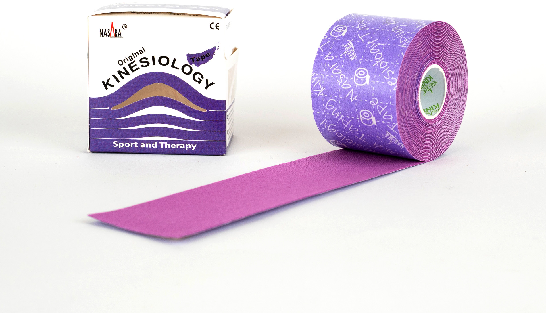Nasara Kinesio Tape 5 cm x 5 m medio blu