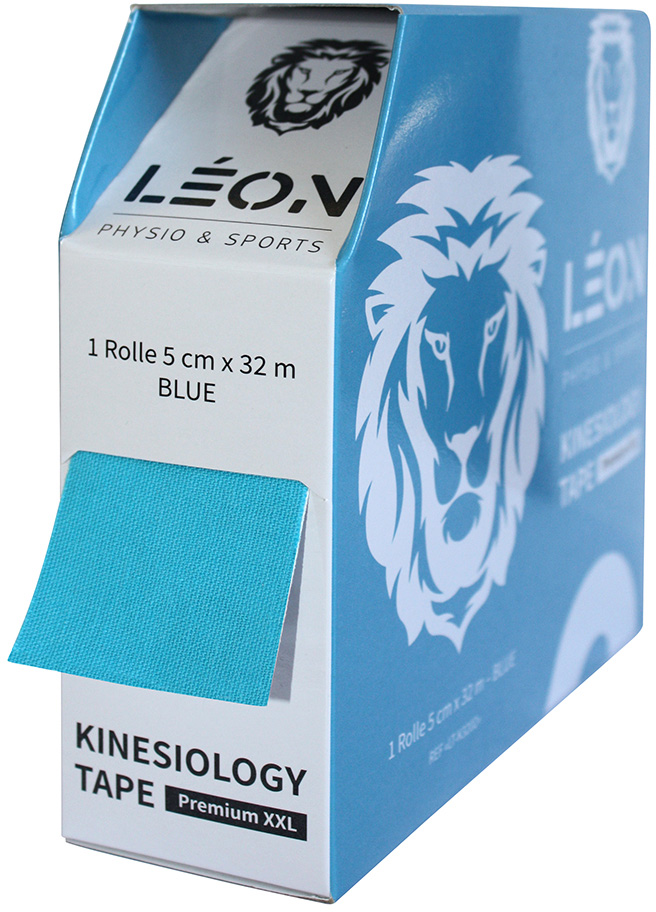 Leon Premium Nastro kinesiologico Tape XXL 5 cm x 32 m blu