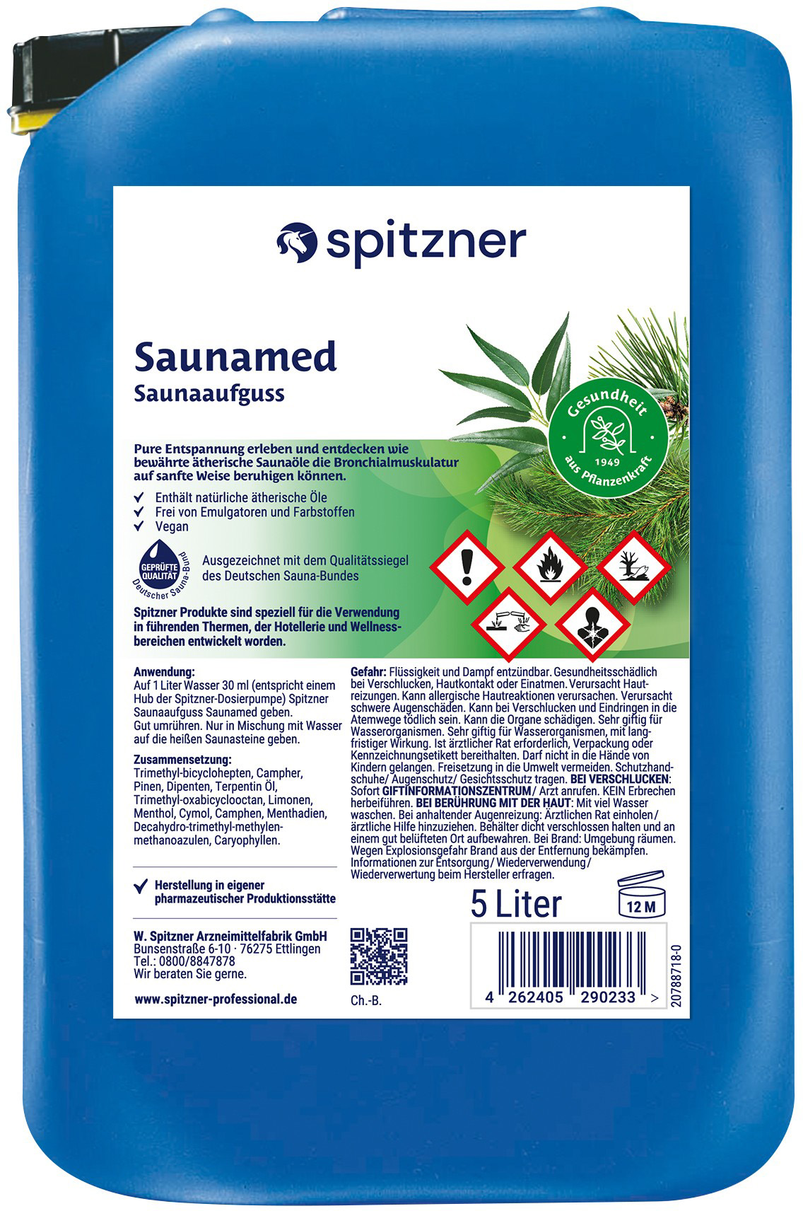 Spitzner Infuso per sauna Saunamed - Tanica da 5 litri