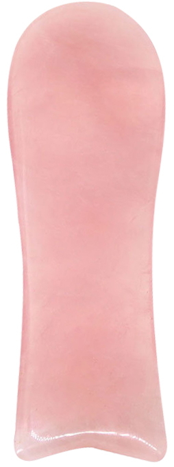 Gua Sha Stein Rosenquarz Fischform