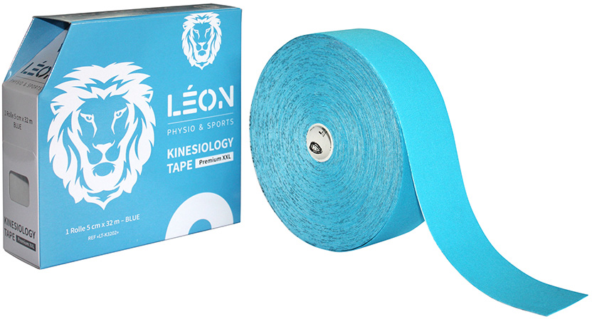 Leon Premium Nastro kinesiologico Tape XXL 5 cm x 32 m blu