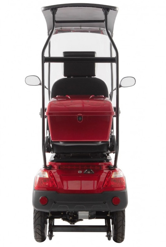 Scooter électrique Swiss Edition 1100 avec toit - batterie lithium-ion - 60 V/30 Ah - rouge bordeaux