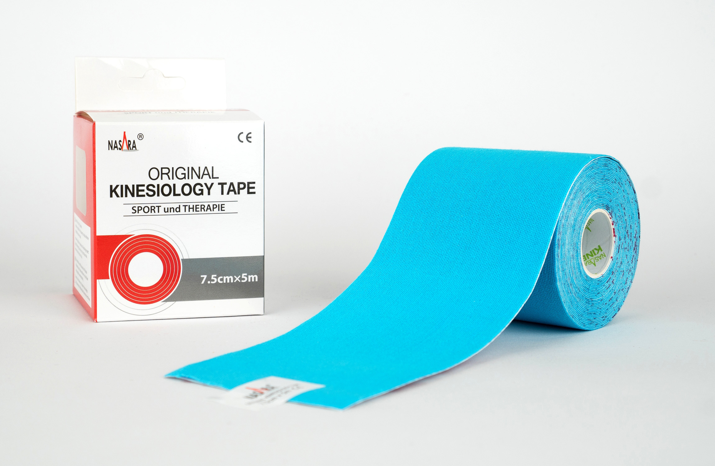 Nasara Kinesio Tape 5 cm x 5 m medio blu