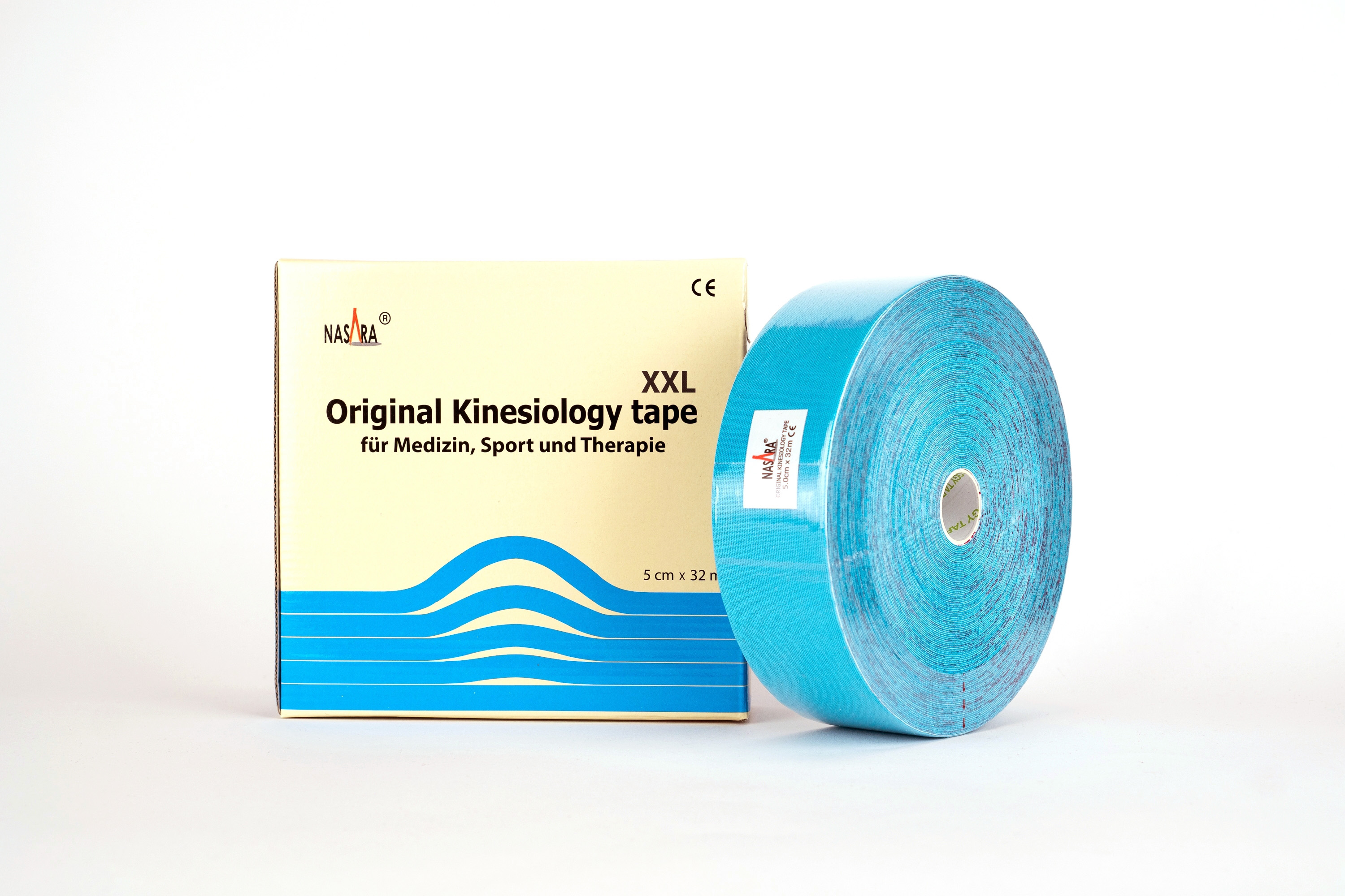 Nasara Kinesio Tape 5 cm x 5 m medio blu