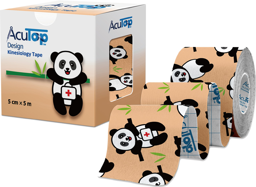 AcuTop Nastro Kinesio Design 5 cm x 5 m - Motivo Panda beige