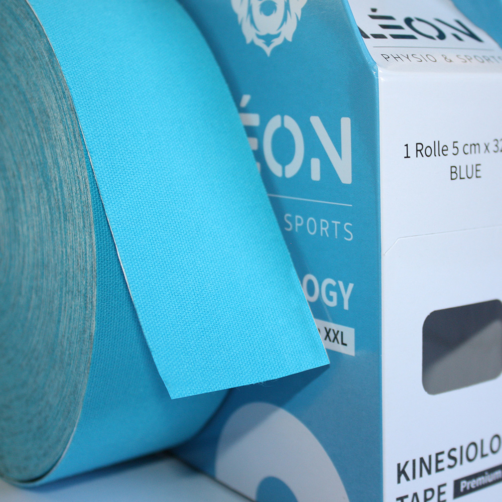 Leon Premium Nastro kinesiologico Tape XXL 5 cm x 32 m blu