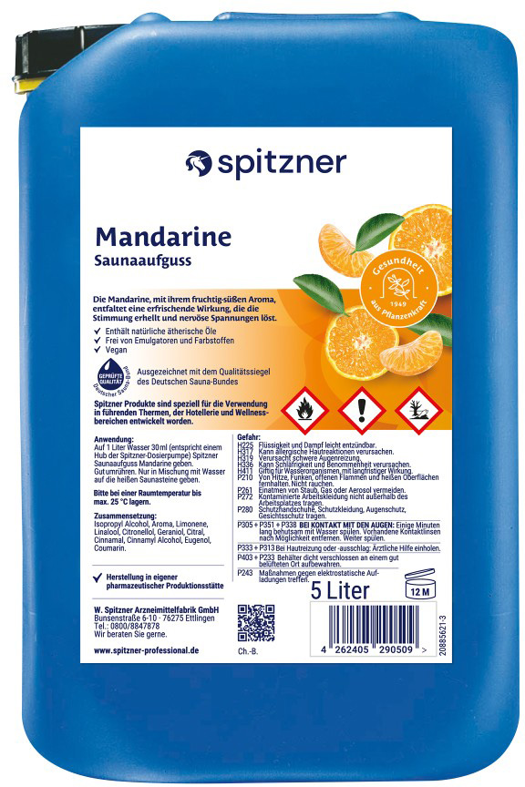 Spitzner Additivo per bagno turco al mandarino - Tanica da 5 litri