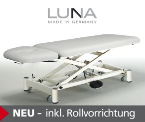 Behandlungsliege «LUNA-2e» elektr. höhenverstellbar, 2-teilige Liegefläche 