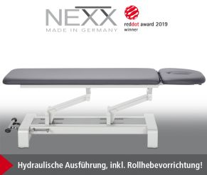 «NEXX-2h» hydraulische Behandlungsliege 2-teilig, mit Fusspumpen-Hydraulik - CE - 