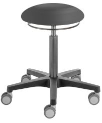 Rollhocker «Poppi Dijon kvx» extrahoch 51-72cm, Kombirollen Ø 65cm, Ringauslösung 