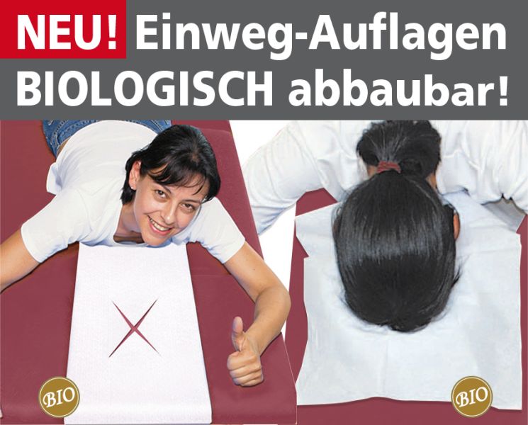 «BIO PREMIUM-X» 100 Stk. biologisch abbaubare Kopfteil-Einwegauflagen mit X-Schlitz 