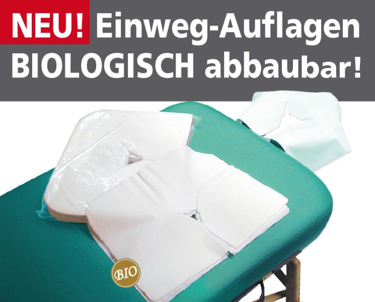 «BIO PREMIUM-Y» 100 Stk. biologisch abbaubare Kopfteil-Einwegauflagen mit Y-Schlitz 