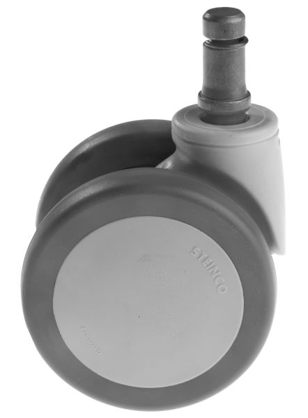 1 Stk. Komfort-Hockerrolle UNGEBREMST Ø 65mm mit Radbandage für ALLE Böden 