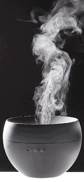 Aromavernebler «JASMINE», Schweizer Design, Vernebelung durch moderne Ultraschall-Technologie schwarz