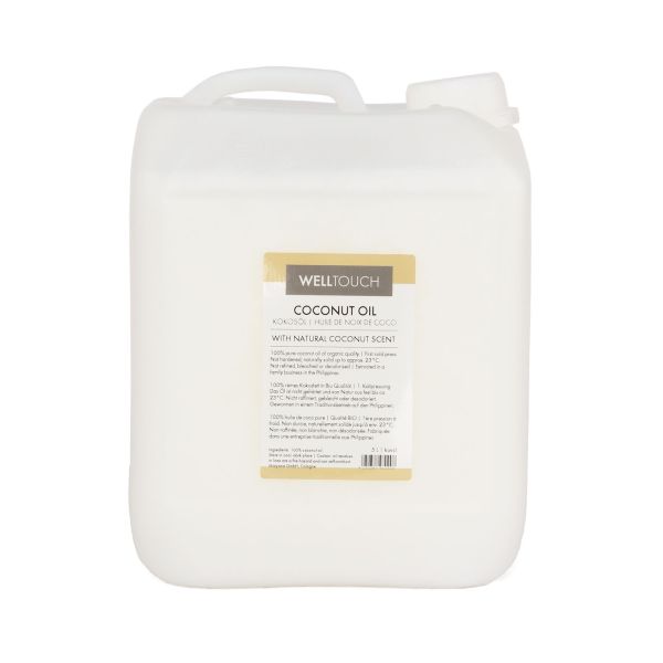 Kokos-Öl mit Kokos-Duft, bio, 100% nativ, 1. Kaltpressung, 5l 