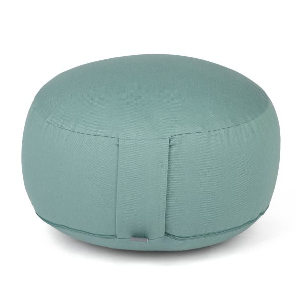 Meditationskissen «Rondo ECO» Bio-Baumwolle. Dinkelhülsen mineral blue