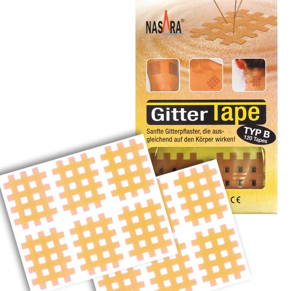 NASARA Gitter-Tape, Typ B: 2.8 x 3.6 cm, beige 