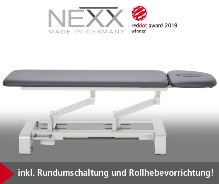 «NEXX-2e» elektr. Behandlungsliege 2-teilig, elektr. höhenverstellbar - CE - 