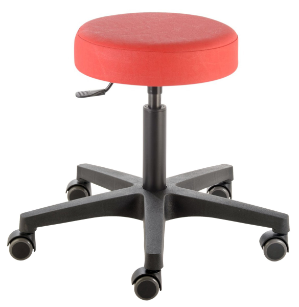 Rollhocker «Poppi Eco» 47-60cm, Kombirollen Ø 50 mm, Einhebel-Auslösung 