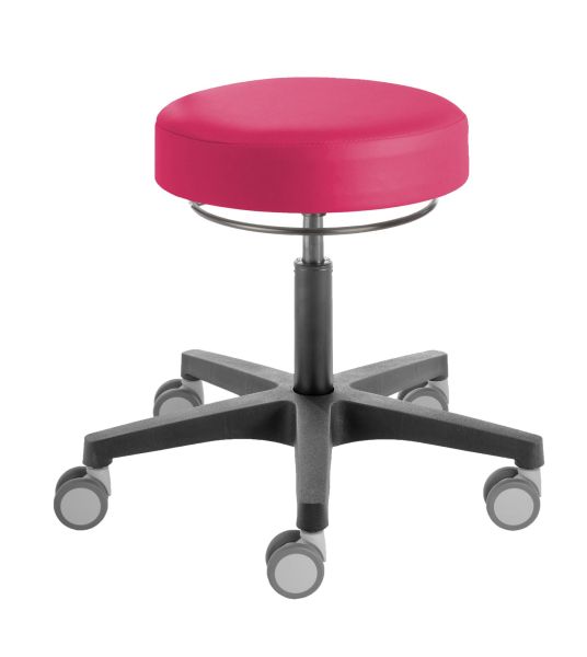 Rollhocker «Poppi Dijon» Standard-Höhe 48-61cm, Kombirollen Ø 65cm, Ringauslösung 