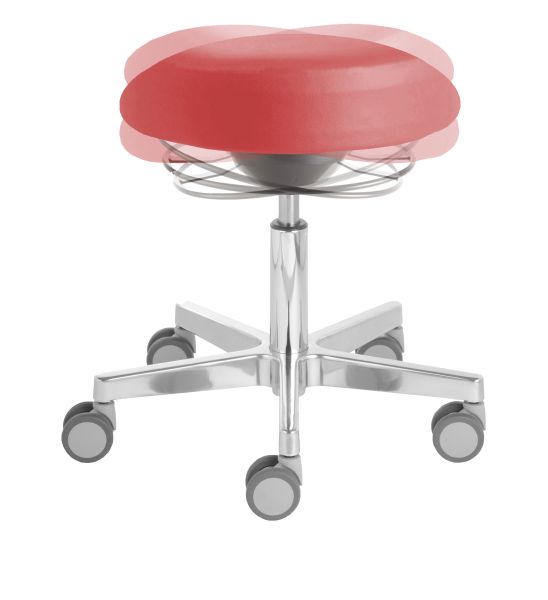 Rollhocker «Puffi Le Mans kvx ERGO» Standard-Höhe 46 - 59cm 