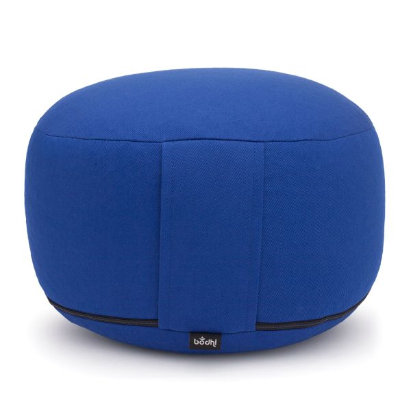Meditationskissen «Rondo Classic» Made in Germany, Grösse Standard, Dinkelhülsen-Füllung blau