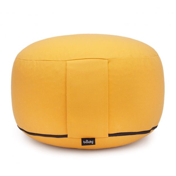 Meditationskissen «Rondo Classic» Made in Germany, Grösse Standard, Dinkelhülsen-Füllung maisgelb