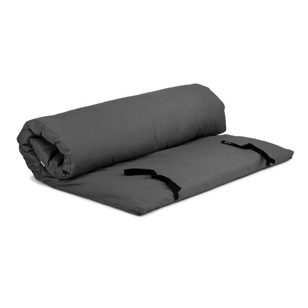 Shiatsu-Futon 140 x 200 cm mit abnehmbaren Bezug Anthrazit | 4-lagig