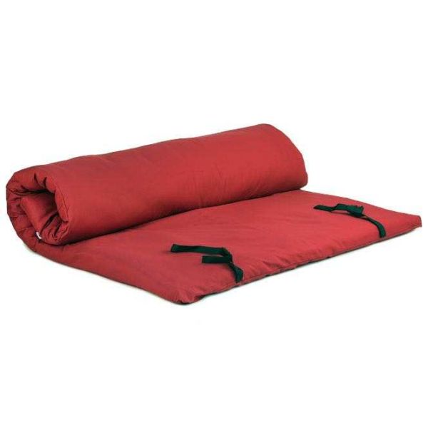 Shiatsu-Futon 140 x 200 cm mit abnehmbaren Bezug Weinrot | 5-lagig
