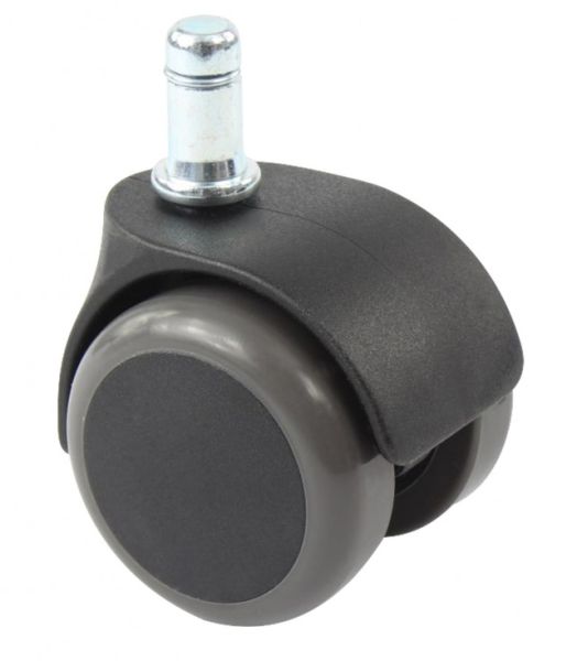 5 Stk. Hockerrollen GEBREMST Ø 50mm, ummantelt für harte Böden  - CE - 