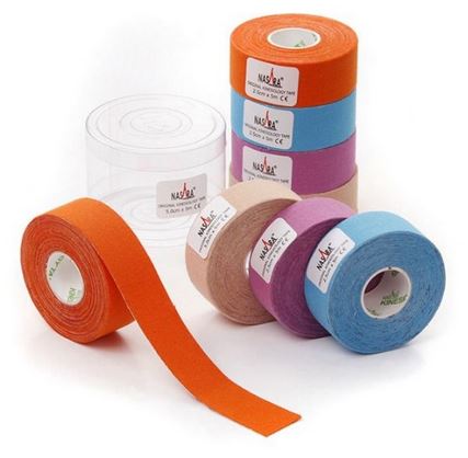NASARA Kinesio Tape extra schmal - 2,5 cm x 5 m, 2 Stk. 