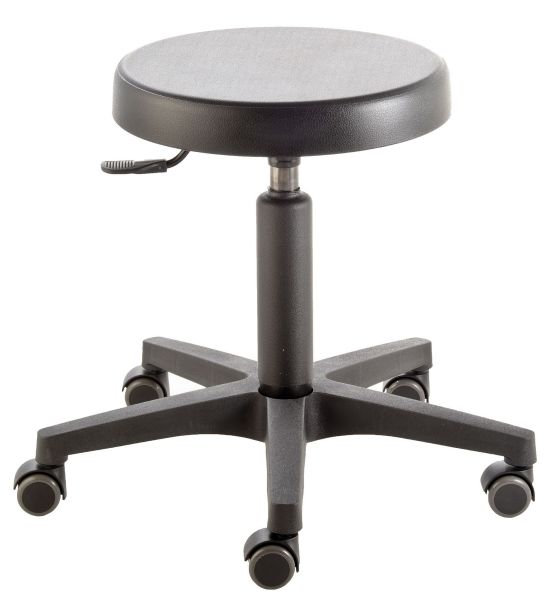 Universal-Rollhocker mit PU-Schaum Rundsitz 