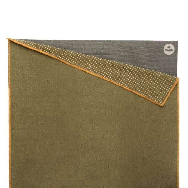 Yoga Towel «GRIP ²» in vielen Farben mit Antirutschnoppen lodengrün